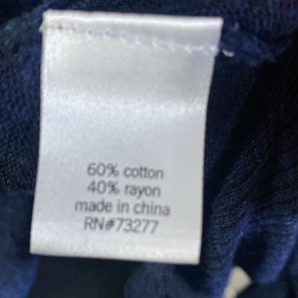 Sonoma Dark Heather Blue V-Neck Button Front Cardigan Sweater Lightweight Sz XL - Picture 7 of 8